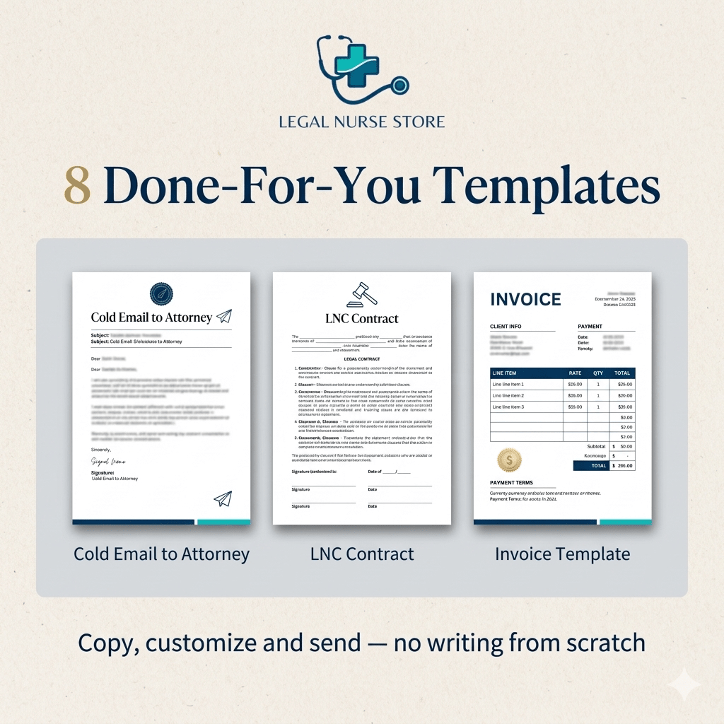 LNC Business Blueprint | Complete Legal Nurse Consultant Workbook | Checklists, Templates & Roadmaps | Nurse Career PDF
