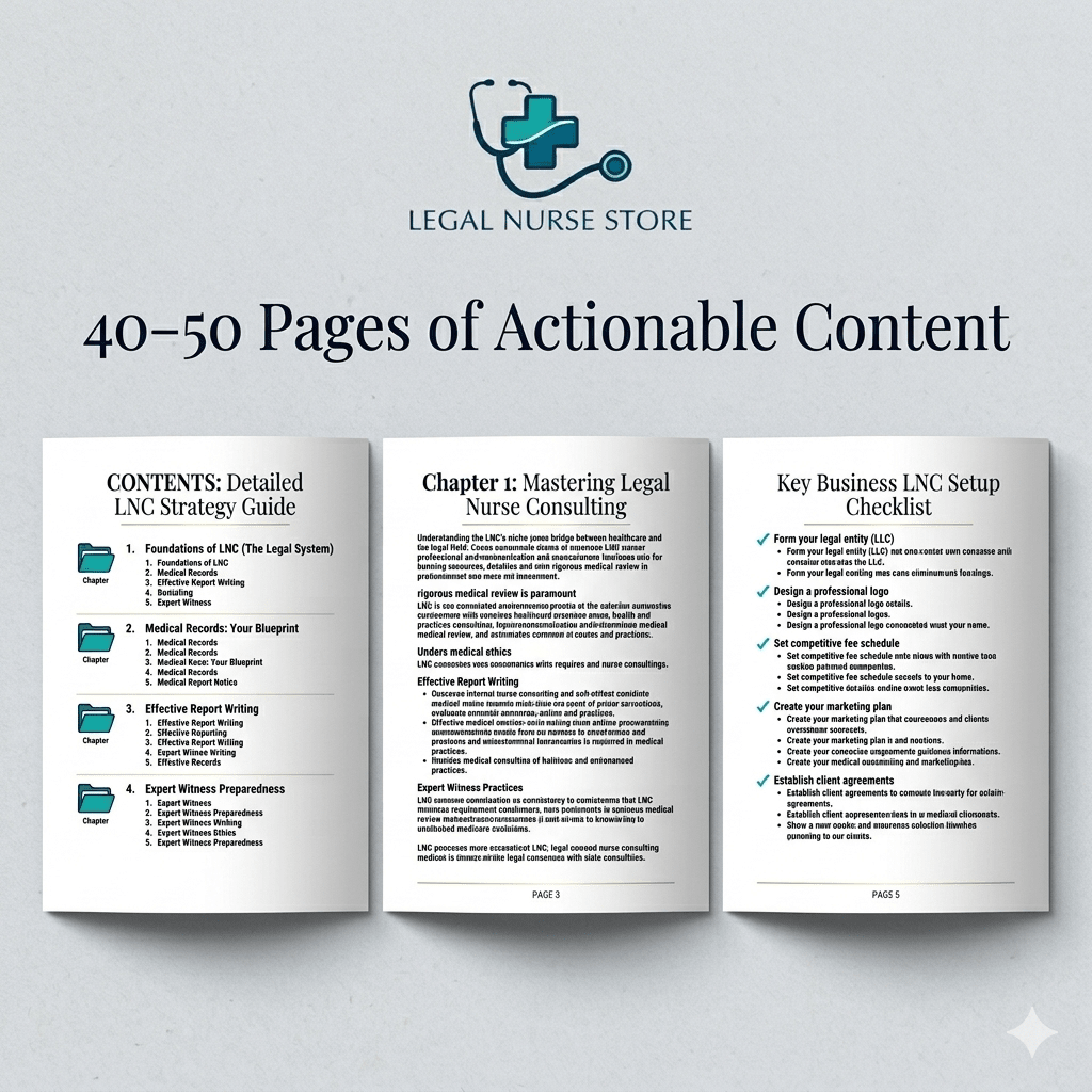 LNC Starter Guide | Legal Nurse Consultant Beginner PDF | How to Launch Your LNC Career | Nurse Career Workbook