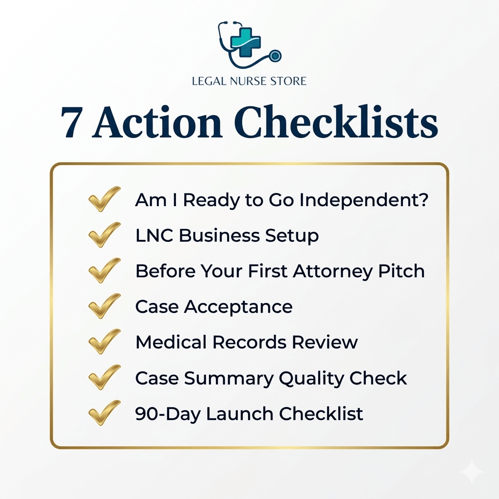 LNC Business Blueprint | Complete Legal Nurse Consultant Workbook | Checklists, Templates & Roadmaps | Nurse Career PDF