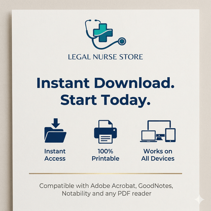 LNC Business Blueprint | Complete Legal Nurse Consultant Workbook | Checklists, Templates & Roadmaps | Nurse Career PDF