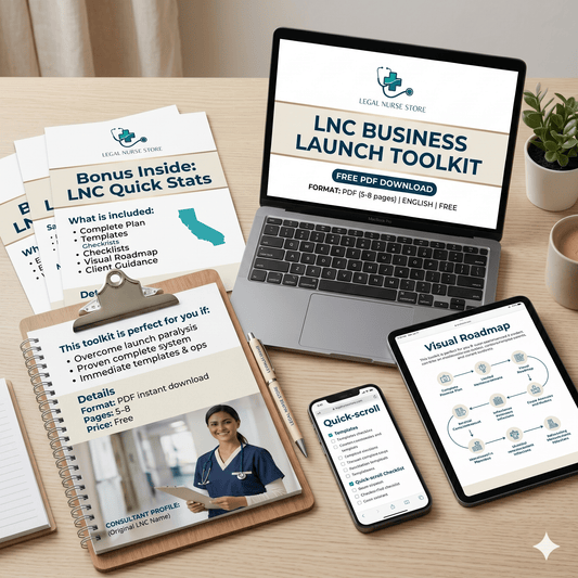 LNC Practice Launch Toolkit | Complete Legal Nurse Consultant Launch System PDF | Business Templates