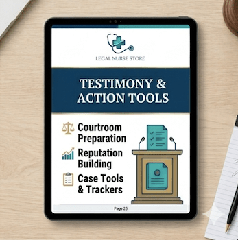 LNC Expert Witness Starter Guide | Legal Nurse Consultant Expert Witness PDF | Testimony Rates Deposition Guide