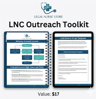 LNC Advanced Specialist Pack Bundle | Medical Malpractice Expert Witness Legal Nurse PDF | Specialist Kit