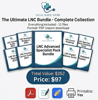 Ultimate LNC Bundle | Complete Legal Nurse Consultant Business Kit PDF | All Guides Templates Checklists